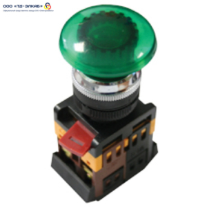 Кнопка AELA-22 зеленая с подсветкой NO+NC 220В Грибок EKF PROxima