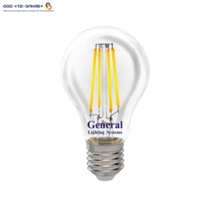 Лампа светодиодная филамент GLDEN-A60S-DEM-13-230-E27-4500