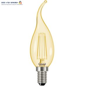 Лампа GLDEN-CWS-7-230-E14-2700 золотое стекло