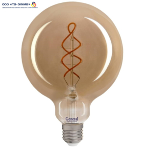 Декоративная Лампа филамент GLDEN-G125DSS-6-230-E27-1800