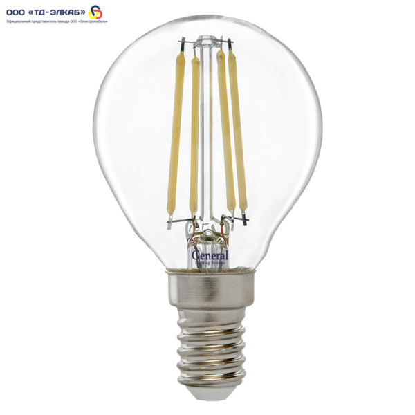 Лампа GLDEN-G45S-10-230-E14-4500