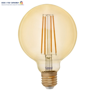 Лампа GLDEN-G95S-10-230-E27-2700 Золотая