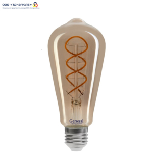 Декоративная лампа филамент GLDEN-ST64DSS-6-230-E27-1800
