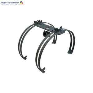 Держатель молниеприемника на круглый конек двойной